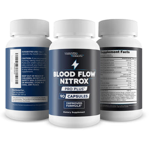 Blood Flow Nitrox Pro Plus - Improved Formula - Our Best Blood Circulation Supplements For Men - Vasodialators - Increase Blood Flow Care Blood Circulation Supplement Blood Flow Supplement For Men True You HealthBuy Supplements Australia