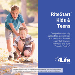 4Life RiteStart Kids and Teens- Apple, Orange Flavors, 22 Essential Vitamins, Minerals, Immune System and Brain Support Ages 2+ - 120 Chewable Tablets 4LifeBuy Supplements Australia