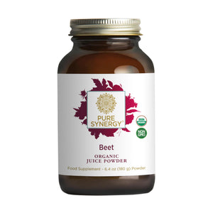 PURE SYNERGY Organic Beet Juice Powder | Pre-Workout Supplement | Organic Beet Root Juice Powder | for Healthy Circulation, Exercise, and Detoxification (6.4 oz.) PURE SYNERGYBuy Supplements Australia