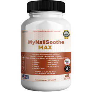 GREENVIFY MyNailSoothe MAX Hair, Skin & Nail Supplement, 60 Capsules, with Biotin 5000mcg, Vitamins, Minerals & Herbal Blend (1) GREENVIFYBuy Supplements Australia