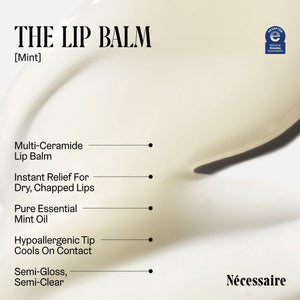Nécessaire The Lip Balm | Hydrating Hyaluronic Acid Lip Balm for Women and Men, Mint Oil with Niacinamide + Essential Ceramides. Non-Comedogenic Lip Balm for Dry Lips – 15 ml / 0.5 fl oz NécessaireBuy Supplements Australia