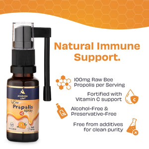 Anatolia Life Bee Propolis Spray + Vitamin C – Alcohol-Free, Natural Orange Flavor, 100% Pure Bee Propolis Extract, Antioxidant Support, Gentle Throat Comfort – 20 ml (~160 Sprays) Anatolia Life buy supplements Au