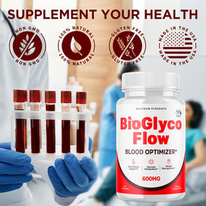 (3 Pack) BioGlyco Flow Blood Optimizer Capsules, Official BioGlyco Flow Pills with All Natural Ingredients, Advanced Health and Wellness Supplement with Maximum Strength Multivitamins (180 Capsules) MJO buy supplements Au
