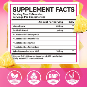 MEENCCD Her Juicy Feminine Probiotics Gummies with Slippery Elm & Lactobacillus Blend, Supports pH Balance & Immune Function, Promotes Vaginal Wellness, Pineapple Flavor, 60 Count MEENCCDBuy Supplements Australia