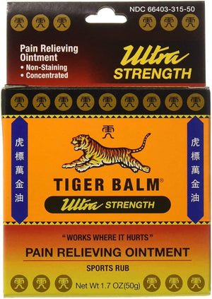 Tiger Balm Pain Relieving Ointment, Sports Ultra, 50g – Professional Size – Sports Rub Ultra Strength – Knee Inflammation Relief – Relief for Hand Arthritis – Tiger Balm Ultra – 2 Pack Prince Of PeaceBuy Supplements Australia