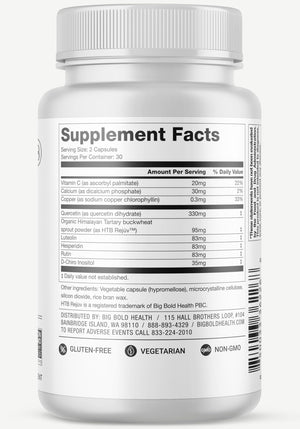 BIG BOLD HEALTH HTB Immune Rejuvenate - Polyphenols Supplement for Immune Support with Himalayan Tartary Buckwheat - Gluten Free, Dairy Free, Non-GMO Formula - 60 Vegetarian Capsules BIG BOLD HEALTHBuy Supplements Australia