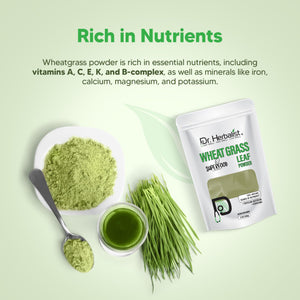 Dr. HERBALIST Wheatgrass Powder 200g - Pure Triticum Aestivum with Chlorophyll Iron & Vitamins A C E | Supports Daily Greens Detox & Nutrient Density* | Halal Dr. HERBALISTBuy Supplements Australia