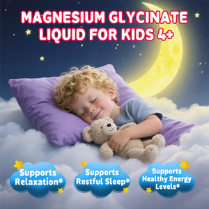 Kids Magnesium Glycinate Liquid Drops – with L-Theanine, Omega-3, Vitamins B6 & D3, Zinc & Calcium – for Sleep Support, Relaxation, Focus & Brain, Bones – Strawberry Flavor, 2 Fl Oz GZ HAOYUANBuy Supplements Australia