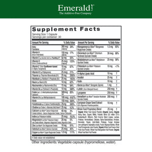 EMERALD LABS Complete 1-Daily Multi - Complete Multivitamin for Men & Women with Vitamin C, Methylated Folate, Whole-Food Blend EMERALD LABS