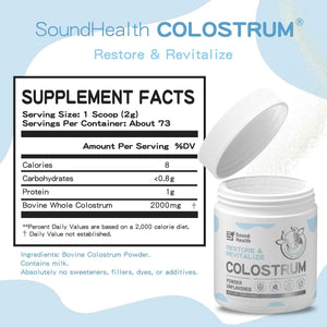 Colostrum Supplement Powder for Humans - Organic Bovine Colostrum Supplement for Gut Health, Hair Growth, Beauty, and Immune Support