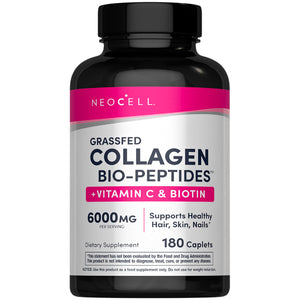 NeoCell Collagen Peptides Pills | 180 Tablets | with Vitamin C and Biotin | Grass Fed Bovine | Hair, Skin, & Nails | for Women and Men NeoCell buy supplements Au