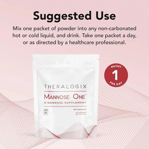 Theralogix Mannose One D-Mannose Powder - 90-Day Supply - Supports Urinary Tract Health with 2,000 mg D-Mannose* - NSF Certified - 90 Packets TheralogixBuy Supplements Australia