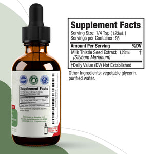 Rejuvica Health Active Milk Thistle 4oz XL Super Size - Advanced Milk Thistle Seed Liquid Extract Drops - May Support the Liver