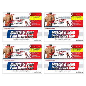 Pure-Aid Muscle & Joint Pain Relief Rub, Fast Relief from Minor Arthritis, Backache, Muscle & Joint Pain Non-Greasy Cream, 2oz (4pk) Pure-AidBuy Supplements Australia