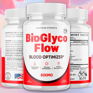 (3 Pack) BioGlyco Flow Blood Optimizer Capsules, Official BioGlyco Flow Pills with All Natural Ingredients, Advanced Health and Wellness Supplement with Maximum Strength Multivitamins (180 Capsules) MJO buy supplements Au