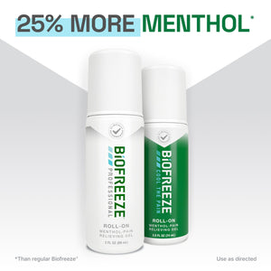 Biofreeze Professional Pain Relief Roll On, Travel Size Arthritis Discomfort Reliever, Fast Acting & Long Lasting Formula, Cooling Menthol Gel 3 Fl Oz (Pack of 3) BiofreezeBuy Supplements Australia