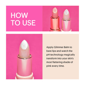 supplement productsWinky Lux Unicorn Glimmer Balm -Hydrating ph Lip Balm, Natural Pink Tint with pH Color Changing, Moisturize & Soften Lips While Leaving Sheer - JerryCherryUSA