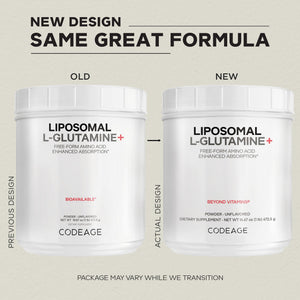 Codeage Liposomal L-Glutamine Powder - High-Potency L-Glutamine 5,000 mg per Serving - 3-Month Supply - Liposomal Delivery, Free-Form Amino Acid, Unflavored Glutamine - Non-GMO Gluten-Free - 16.67 oz CodeageBuy Supplements Australia