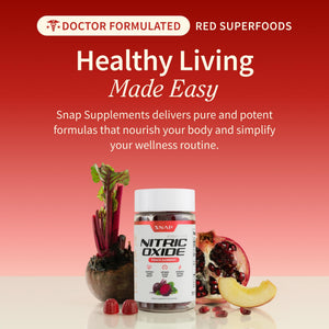 Snap Supplements Nitric Oxide Beet Root Gummies Supplement with Organic Beets - Energy & Circulation Support, 60 Sugar-Free Gummies (30 Servings, 1 Month Supply), Peach Snap Supplements buy supplements Au