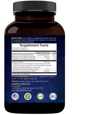 NatureBell 12-in-1 Magnesium Complex 1000mg, 4-Months Supply – Magnesium Glycinate, Citrate, Taurate, Malate, & More – High Absorption Formula for Men & Women – Chelated & Purified – 240 Capsules NatureBell buy supplements Au