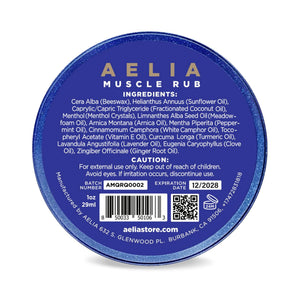 AELIA Muscle Rub - Coconut Oil, Vitamin E, Arnica, Ginger Root, Turmeric & Lavender – 1 oz AELIABuy Supplements Australia