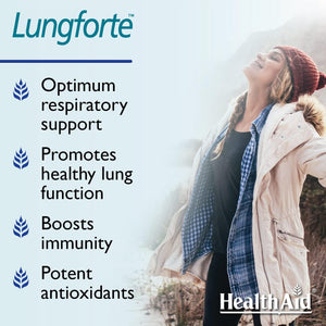 HealthAid LungForte 30 Tablets – Daily Antioxidant Lung Support with NAC, Resveratrol, Olive Leaf, Thyme & Vitamins A, C & D3 – Vegetarian, Non‑GMO HealthAidBuy Supplements Australia