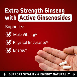Herbtonics Korean Red Panax Ginseng 1500mg - Energy Supplement for Peak Performance, Focus & Vitality - High Potency Ginseng Root Extract - 240 Vegan Capsules HerbtonicsBuy Supplements Australia