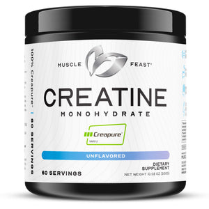 Muscle Feast Creapure Creatine Monohydrate Powder, Vegan Keto Friendly Gluten-Free, Mass Gainer, Muscle Recovery Supplement and Trusted Creatine for Muscle Growth, Creatine Powder, Unflavored, 300g Muscle Feast buy supplements Au