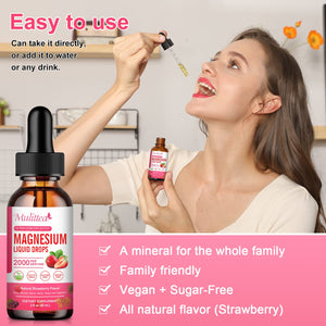 Magnesium Glycinate Liquid, High Potency Magnesium Glycinate, Citrate, Sugar Free Vegan Non-GMO Complex Supplement Promotes Nerv,Relaxation,Muscle,Sleep Support* MulitteaBuy Supplements Australia