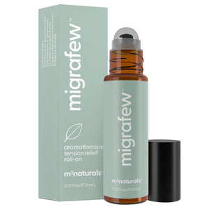 MigraFew Aromatherapy Migraine Roll On | Compact Headache Relief with Cooling Metal Roller for Head Tension and Pressure, Made with Peppermint, Spearmint and Lavender Essential Oils (0.33 FL oz) by M3 M3 NaturalsBuy Supplements Australia