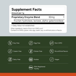 FODZYME® On-The-Go Digestive Enzymes for Gut Health, Relief for Bloating, Gas, Constipation, Diarrhea, Abdominal Pain, Low FODMAP, 30 Dose FODZYMEBuy Supplements Australia