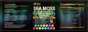 Sea Moss Capsules with Ashwagandha, Turmeric, Bladderwrack, Vitamins C & D for Natural Energy, Sleep Support & Hair Growth, 1200mg Herbal Blend, for Man & Women, Third-Party Tested๏ผ16-in-1 Supplement SoundHealthBuy Supplements Australia