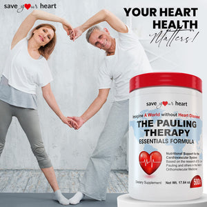 SAVE YOUR HEART Cardio Heart Health Powder Supplement - The Pauling Therapy Essentials Formula (PTEF) Healthy Vitamin C, B-12, L-Lysine, L-Arginine, Magnesium, Zinc + Vitamins, Minerals & Antioxidants SAVE YOUR HEARTBuy Supplements Australia