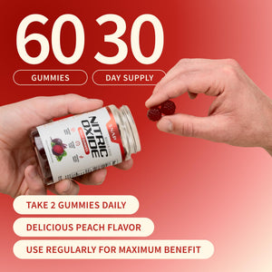 Snap Supplements Nitric Oxide Beet Root Gummies Supplement with Organic Beets - Energy & Circulation Support, 60 Sugar-Free Gummies (30 Servings, 1 Month Supply), Peach Snap Supplements buy supplements Au