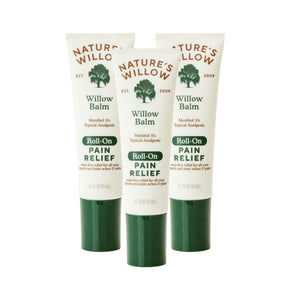 NEW Nature's Willow ROLL-ON Pain Relief | Fast-Acting, No-Mess Relief for Back, Neck, Knees & Joints | Willow Bark & Menthol | Clean, Fresh Scent | No Dyes or Artificial Fragrance | 3.1 fl oz | 3-Pack Nature's WillowBuy Supplements Australia