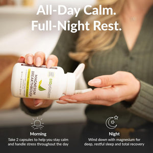 BIOptimizers Magnesium Breakthrough Supplement with 500mg - 7 Forms of Magnesium: Glycinate, Malate, Citrate, and More - Natural Support for Sleep and Cognitive Function -30 Capsules- Calming Vitamins BIOptimizers buy supplements Au