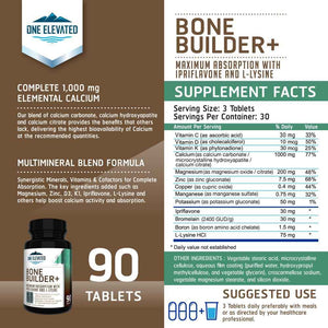 Comprehensive Bone Builder Calcium Supplement. Formulated with Highest Grade Calcium -Carbonate/Hydroxyapatite/Citrate, Magnesium, Zinc, D3. Works in Sync