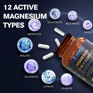 Totaria Magnesium Complex 700mg 12 in 1 Magnesium Supplement with Glycinate Citrate Malate Oxide Taurate Aspartate Orotate Magnesium Relaxation,Muscle,Heart Support, Vegan 120 Capsules Totaria buy supplements Au