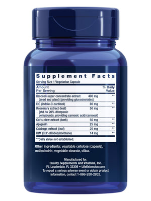 Life Extension Cruciferous Vegetable Extract Blend, Broccoli Extract, I3C, Helps Maintain DNA Health & Already Healthy Hormone Levels, Gluten Free, Non-GMO, Vegetarian, 60 Capsules Life ExtensionBuy Supplements Australia