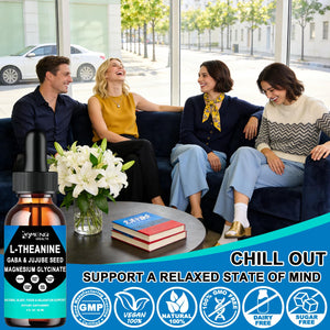 L Theanine Liquid Drops - Double Strength L-Theanine 200mg for Adults & Kids, Fast Absorption Gaba L-Theanine Supplements w. Magnesium & Jujube Seed for Nerve & Sleep, Relaxation & Mood Support丨Vegan AMENQ hHEALTHBuy Supplements Australia