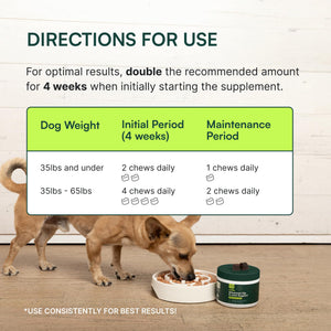 Wuffes Chewable Dog Hip & Joint Supplement - Glucosamine & Chondroitin Chews - Dog Joint Supplements & Vitamins - Extended Joint Care (Small&Medium Breeds (0-65 lbs), 180 Chews (Pack of 3)) WuffesBuy Supplements Australia