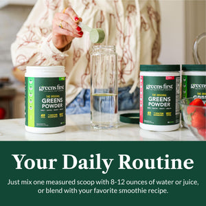 Greens First Original Greens Powder - 49 Superfoods - Organic Fruits & Veggies - Prebiotics, Probiotics & Digestive Enzymes - Antioxidant Smoothie - Dairy Free, Vegan & Non-GMO (Mint, 30 Servings) Greens FirstBuy Supplements Australia