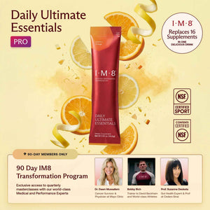 IM8 Daily Ultimate Essentials All-in-One Multivitamin Supplement, 92 Nutrient Rich Ingredients CoQ10, Probiotics, Vitamins, Greens, Gluten Free, Vegan