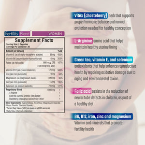 Daily Wellness Fertility Blend for Women - Fertility Supplements for Women, Conception Fertility Prenatal Vitamins, Trying to Conceive Progesterone Supplements, Cycle Support Conception Pills - 1 Pack Fertility BlendBuy Supplements Australia