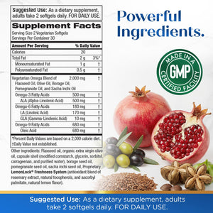 Purity Products Omega 3-6-9 Vegan and Vegetarian Formula - “5 in 1” Essential Fatty Acid Complex - Scientifically Formulated Plant-Based Omega 3 6 9 Essential Fatty Acids (EFA) - from (60) Purity ProductsBuy Supplements Australia