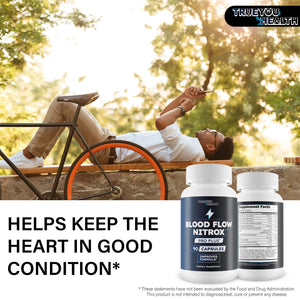 Blood Flow Nitrox Pro Plus - Improved Formula - Our Best Blood Circulation Supplements For Men - Vasodialators - Increase Blood Flow Care Blood Circulation Supplement Blood Flow Supplement For Men True You HealthBuy Supplements Australia