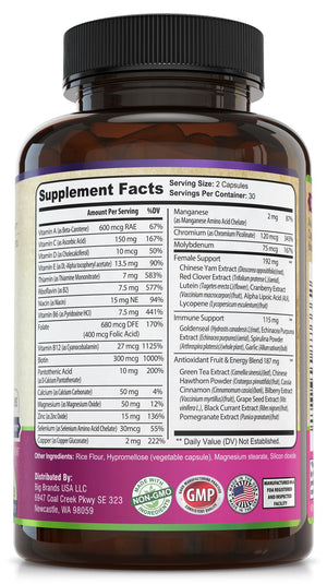 WHOLE WORLD WELLNESS Womens Daily Multivitamin Multimineral Supplement for Energy, Mood, Focus, Hair, Skin & Nails. Made for Women with 30+ Nutrients, Fruit & Energy Blend. Womens Vitamins, USA Made. WHOLE WORLD WELLNESSBuy Supplements Australia