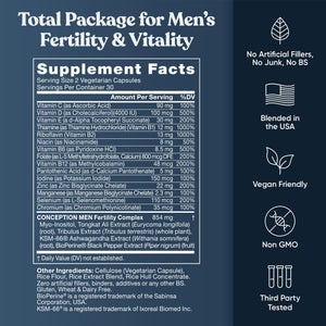 Conception for Him and Vital Liver Bundle - Male Fertility Booster & Prenatal Supplement + 9-in-1 Liver Support Eu Natural buy supplements Au