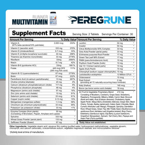 PEREGRUNE Runner Multivitamin & Joint Support Supplement | Antioxidants, Complete B-Complex & Probiotics to Support Energy PEREGRUNE