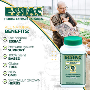 ESSIAC Tea All-Natural Herbal Extract Capsules β 60 Capsules | Powerful Antioxidant Blend to Help Promote Overall Health & Well-Being | Original Formula Since 1922 EssiacBuy Supplements Australia